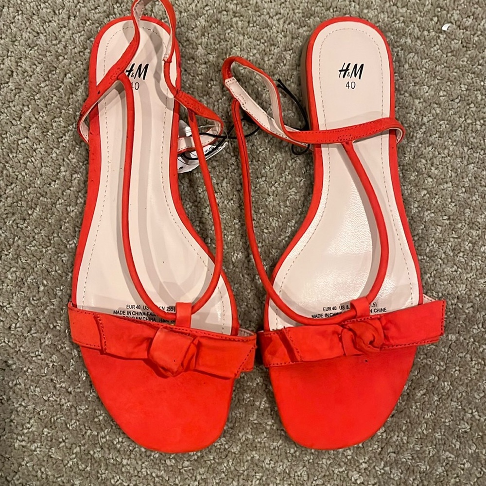 NWT Red Strappy Sandals